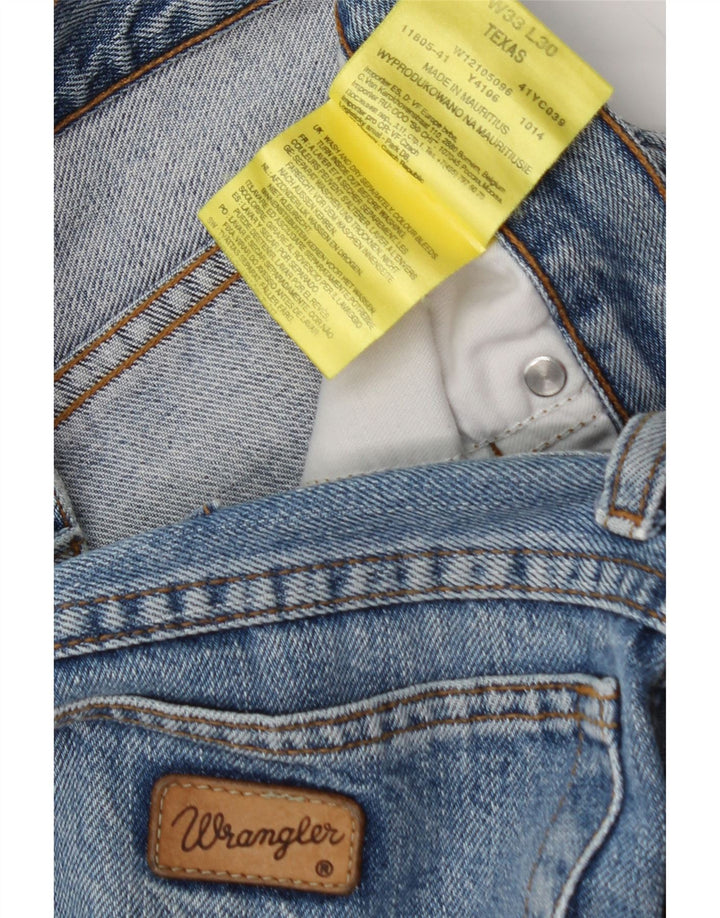 WRANGLER Feminino Texas Straight Jeans W33 L30 Azul Algodão