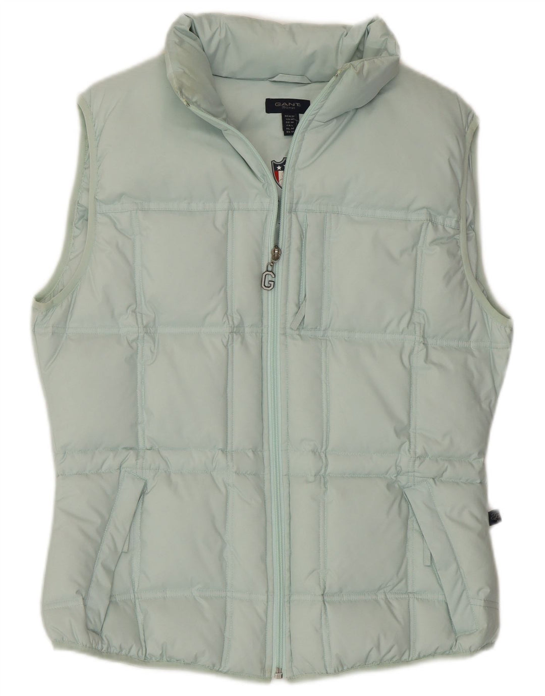 Colete acolchoado feminino GANT UK 14 poliéster turquesa médio