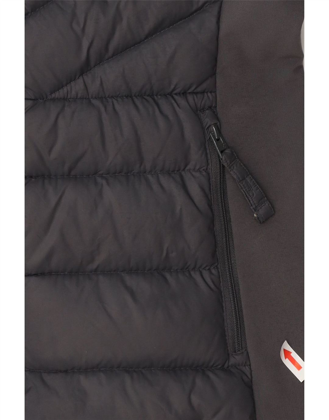 Jaqueta feminina acolchoada com capuz HOLLISTER UK 10 pequena cinza nylon