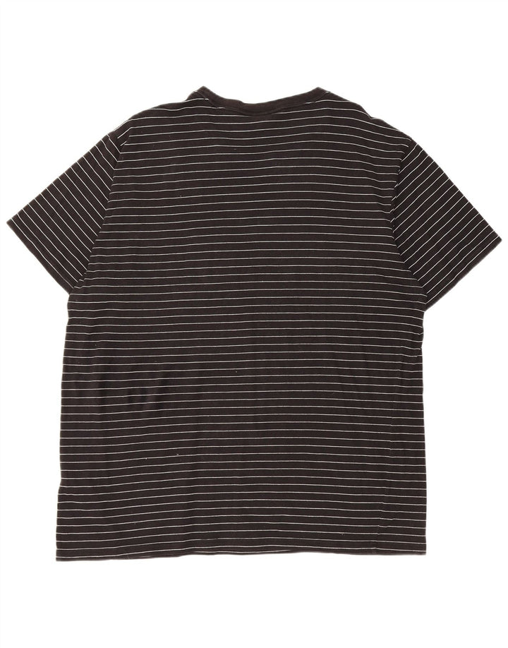 Camiseta masculina VOLCOM Top 2XL algodão listrado preto