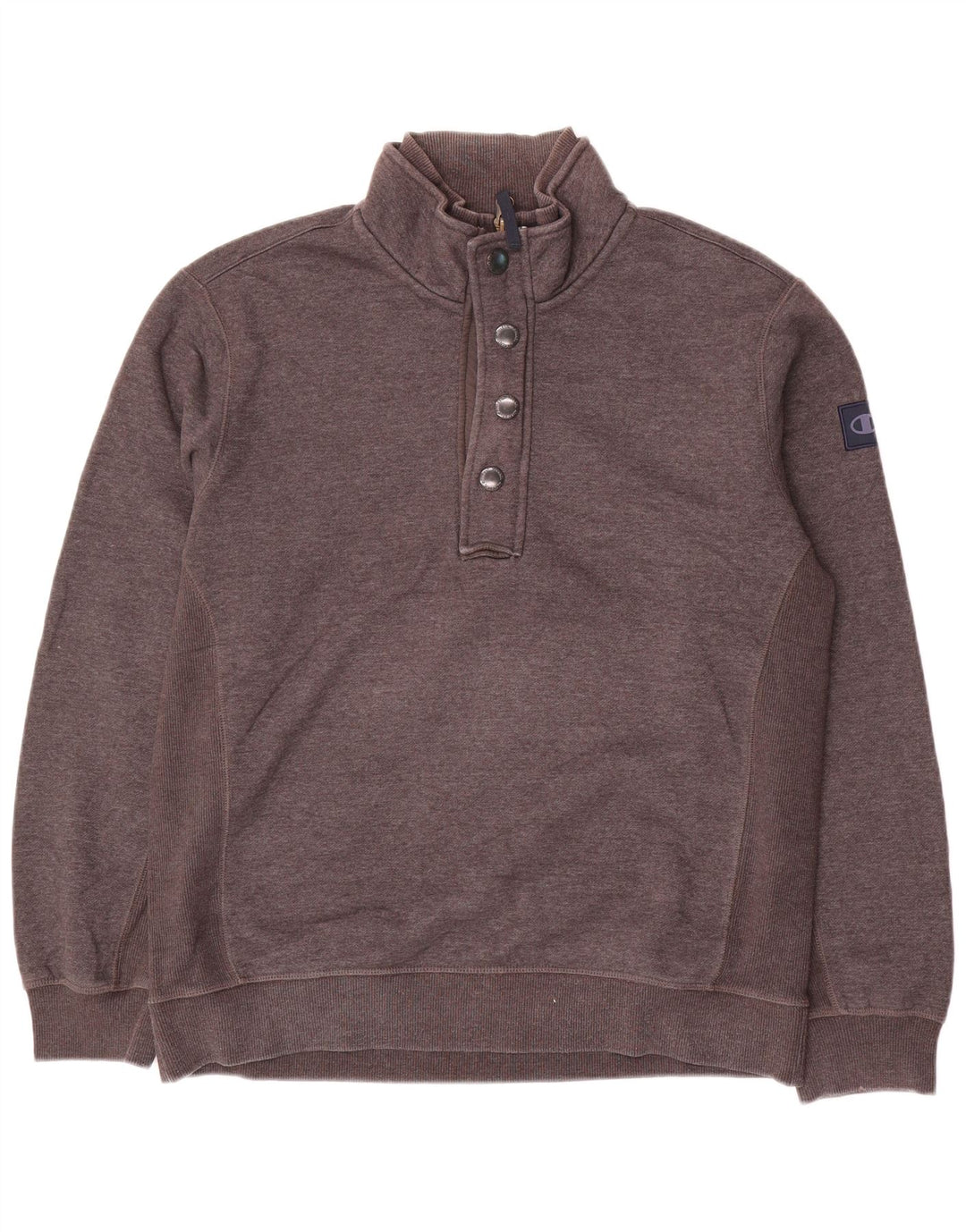 Champion masculino 1/4 zip moletom jumper XL cinza algodão
