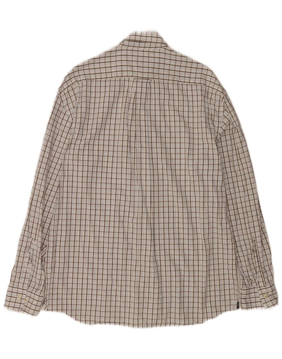 Camisa masculina Gant Regular Fit grande algodão xadrez branco