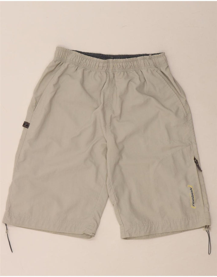 Shorts esportivos masculinos REEBOK pequenos cinza