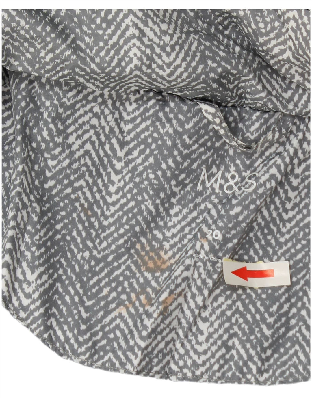 Jaqueta acolchoada feminina Marks & Spencer UK 20 2XL poliéster espinha de peixe cinza