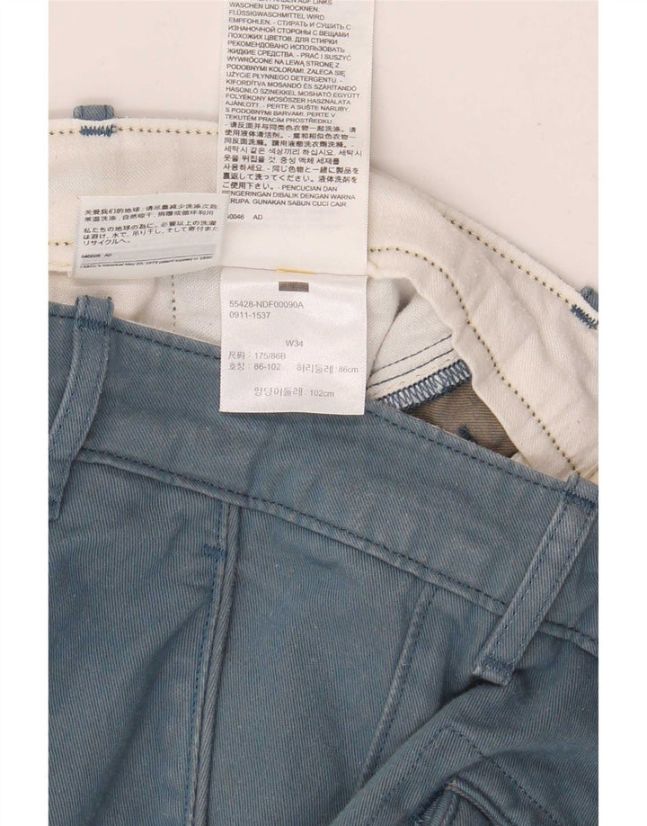Shorts Chino Masculino Levi's W34 Grande Algodão Azul
