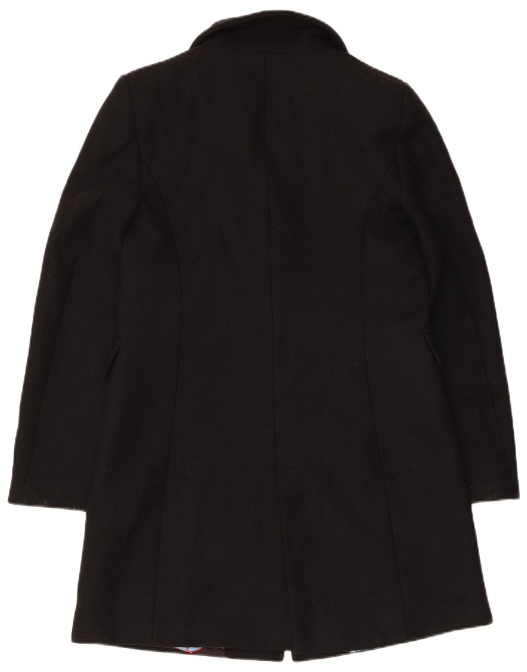 Sobretudo feminino Zara UK 6 XS lã preta