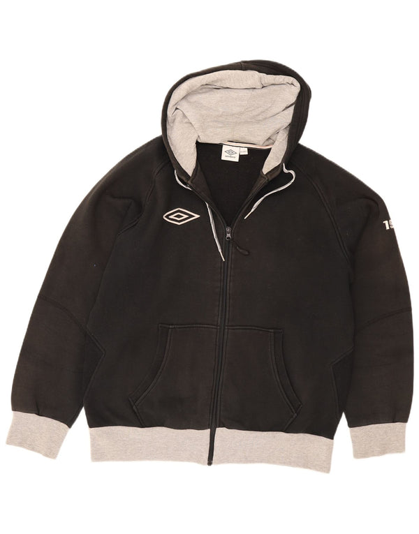 Suéter masculino Umbro com capuz e zíper 2XL algodão colorblock preto