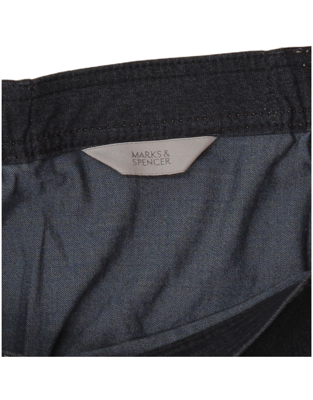 Saia jeans feminina MARKS & SPENCER W32 grande azul marinho