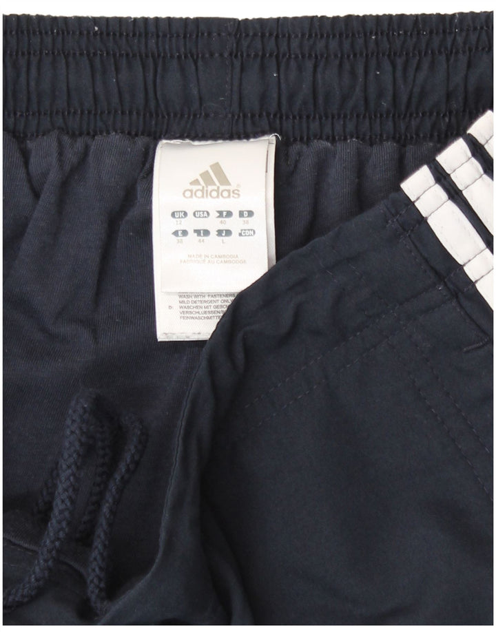 Calça de treino feminina Adidas UK 12 poliéster azul marinho médio