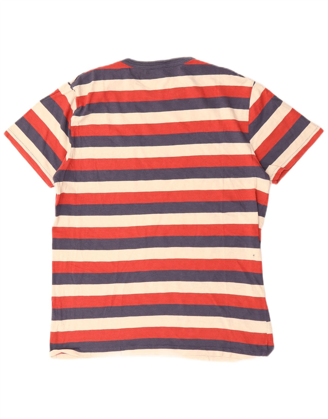 Camiseta masculina J. Crew Top médio de algodão listrado multicolorido