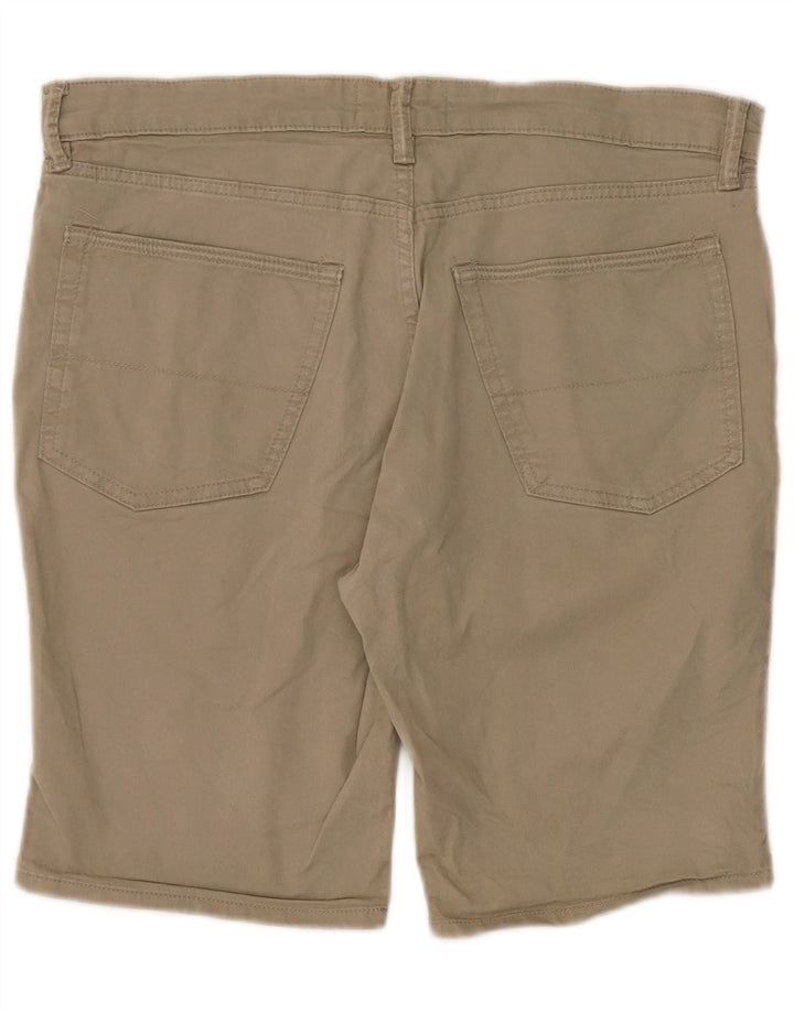 Shorts casuais masculinos Marks & Spencer W34 grande algodão cáqui