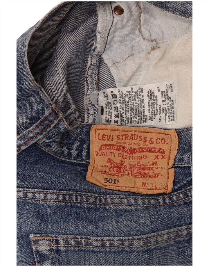 Levi's Masculino 501 Straight Jeans W33 L27 Azul Algodão