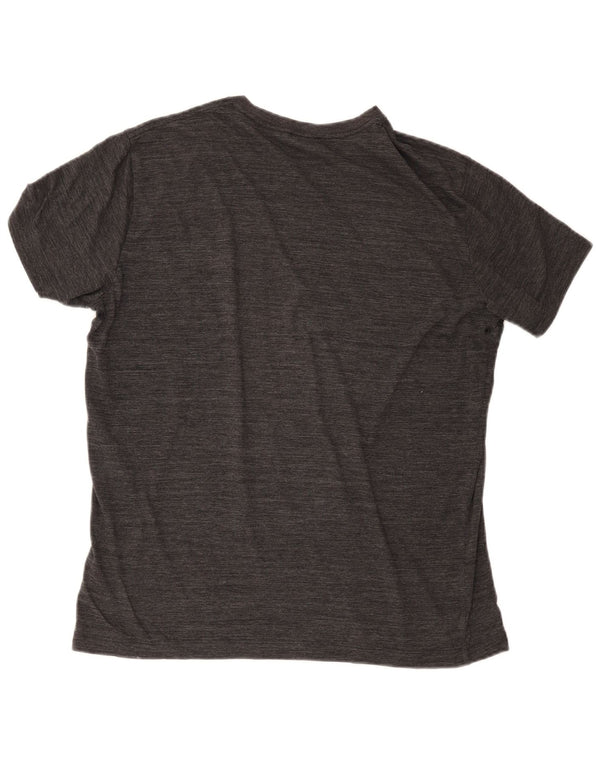 Camiseta masculina Diesel Top XL algodão manchado cinza