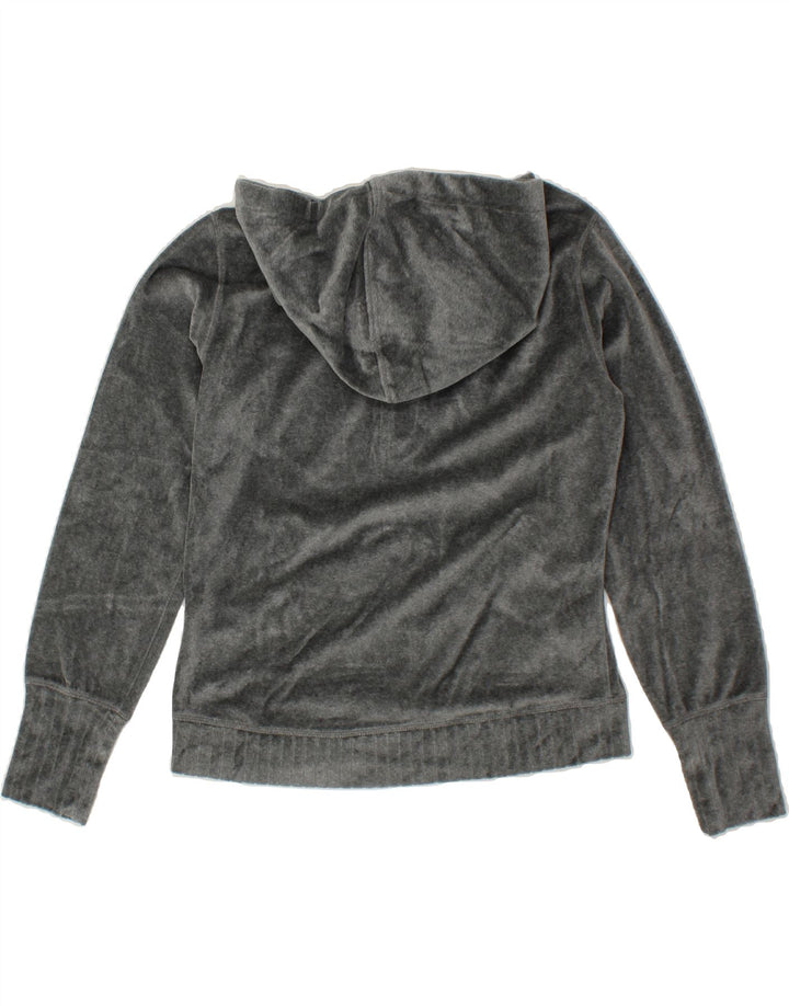 CHAMPION Womens Graphic Hoodie Jumper UK 14 Large Grey Cotton Vintage Champion and Second-Hand Champion from Messina Hembry 