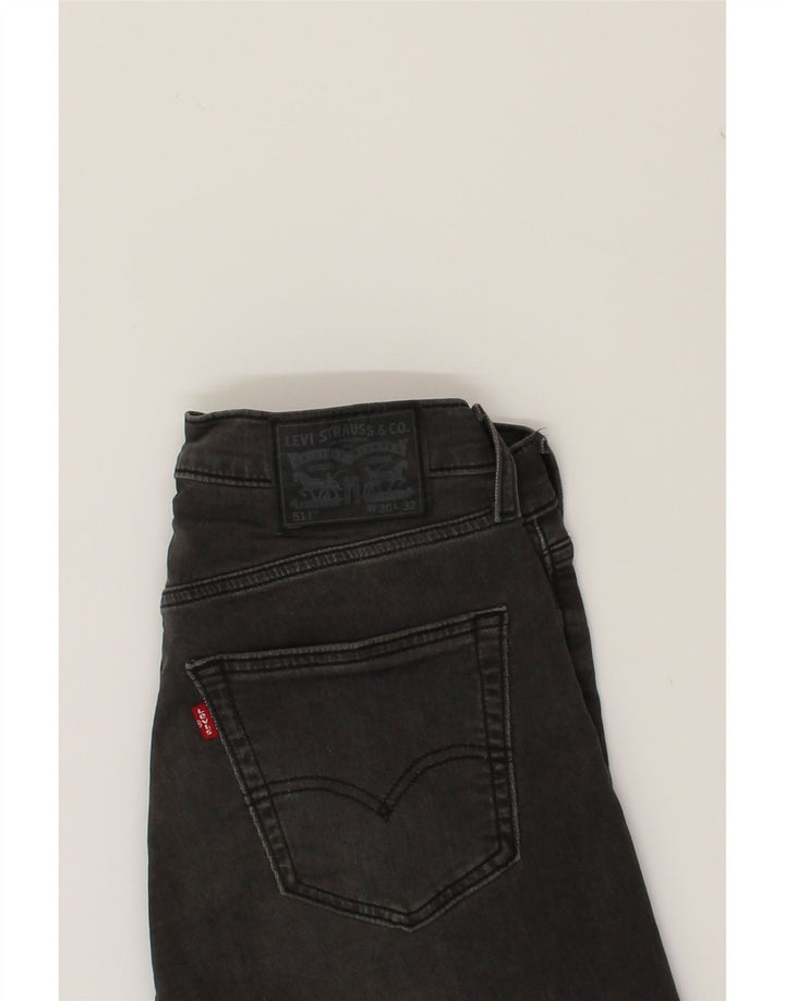 LEVI'S Womens 511 Slim Jeans W30 L25 Grey Cotton Vintage Levi's and Second-Hand Levi's from Messina Hembry 