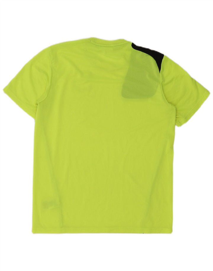 Adidas Mens Graphic T-Shirt Top Médio Verde Colorblock Poliéster