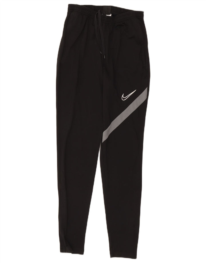 Calça esportiva feminina Nike Dri Fit Graphic UK 8 pequena preta poliéster