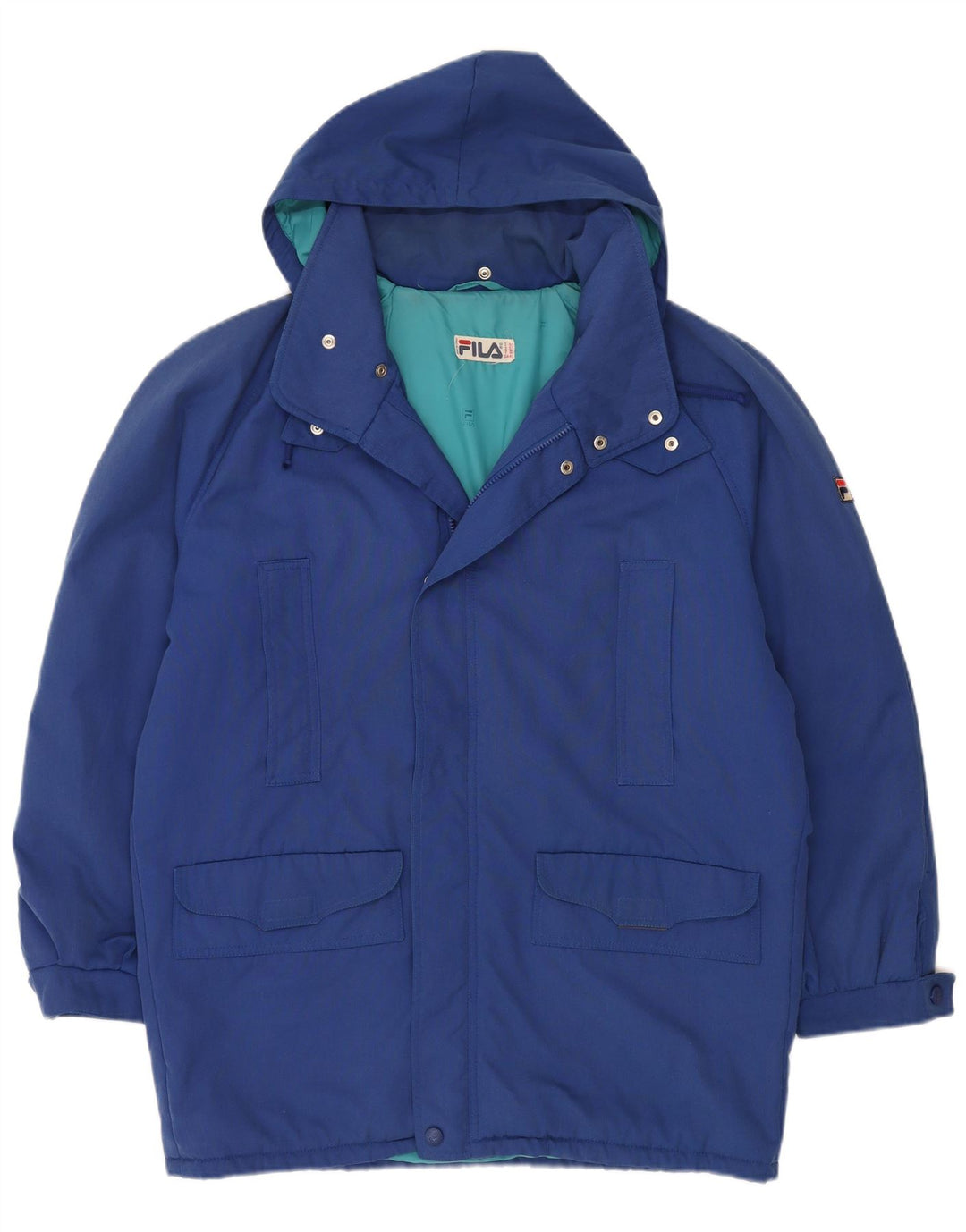 Jaqueta utilitária masculina Fila com capuz IT 52 XL azul marinho