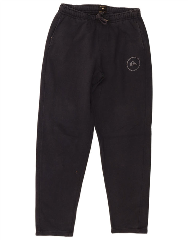 Calça de treino masculina QUIKSILVER pequena de algodão preto