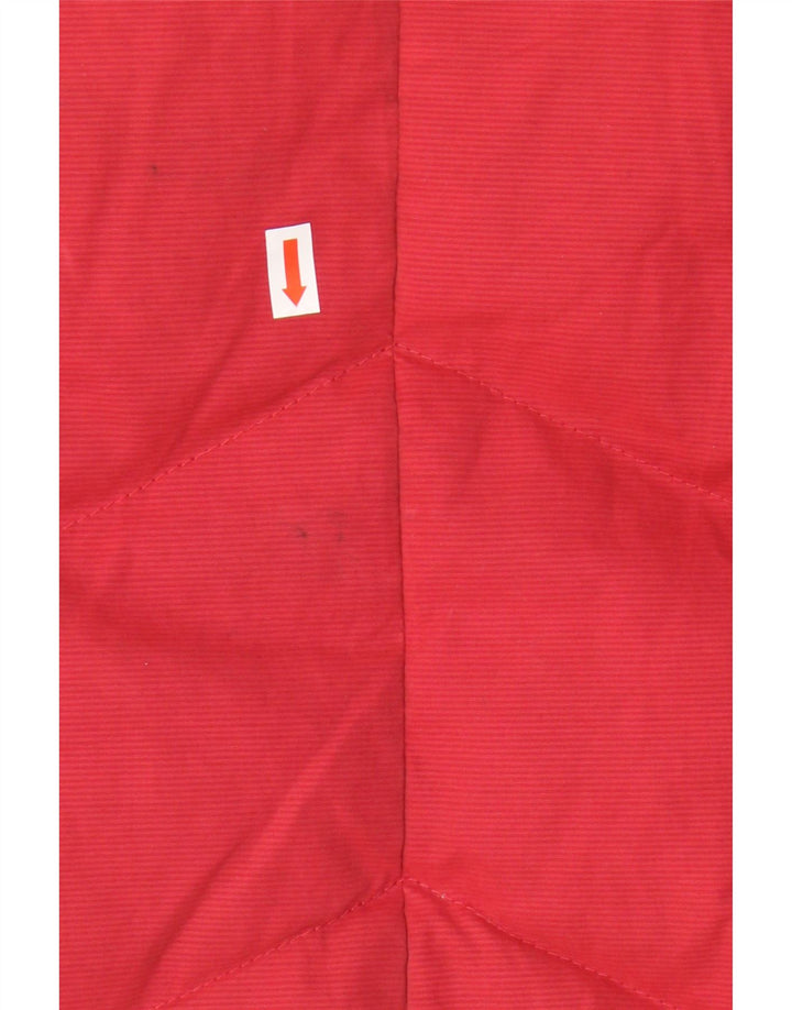Jaqueta acolchoada com capuz feminina FAT FACE poliéster vermelho pequeno Reino Unido 10