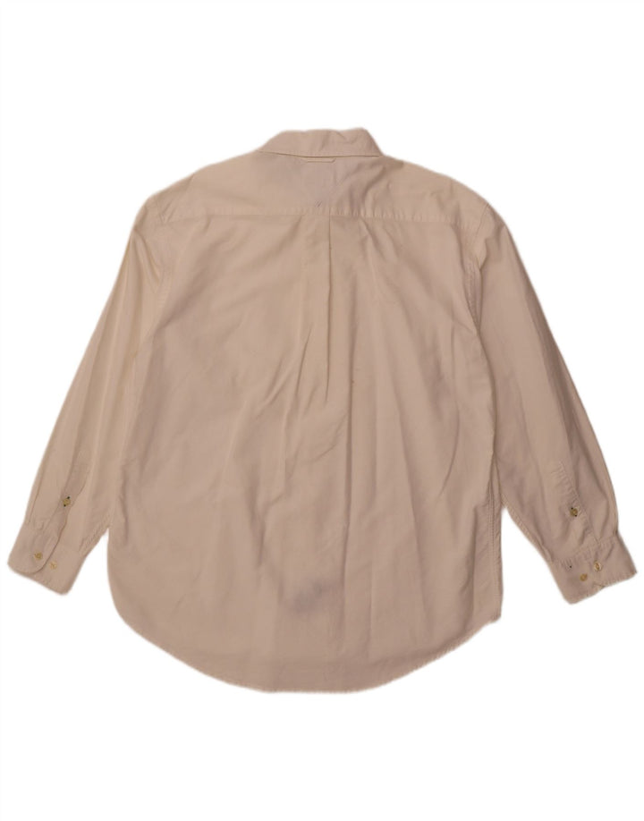 Camisa masculina Tommy Hilfiger grande de algodão branco