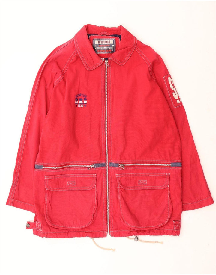 Jaqueta utilitária masculina Brugi IT 52 XL algodão vermelho