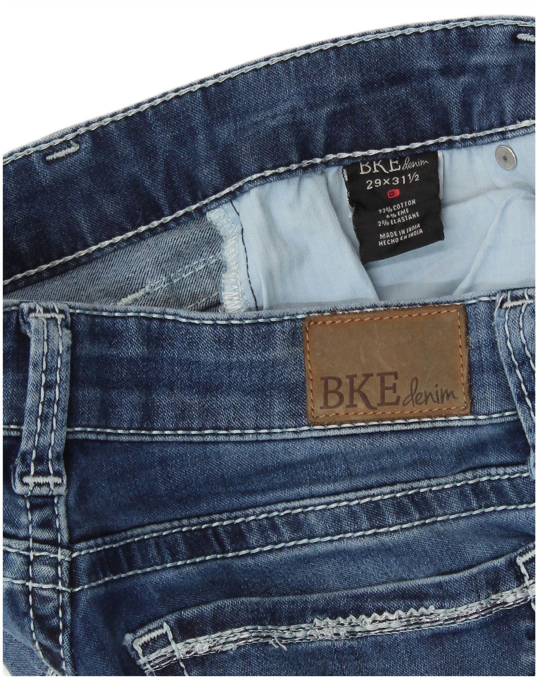 BKE Womens Stella Jeans Skinny W29 L31 Azul Algodão