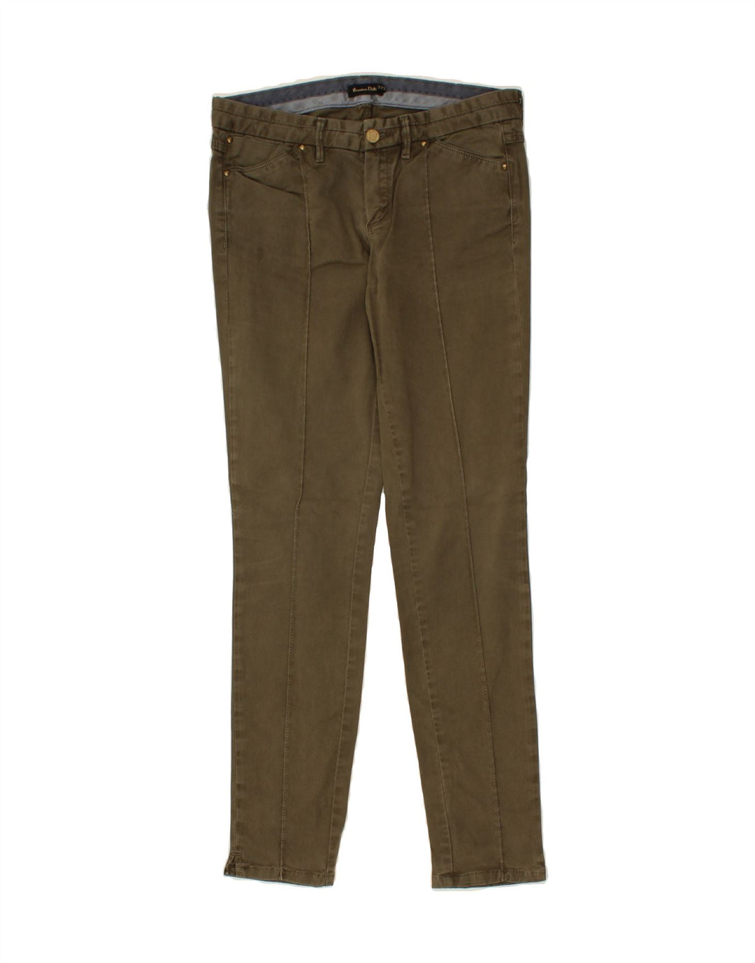 MASSIMO DUTTI Womens Slim Casual Trousers EU 38 Medium W30 L30  Khaki Vintage Massimo Dutti and Second-Hand Massimo Dutti from Messina Hembry 
