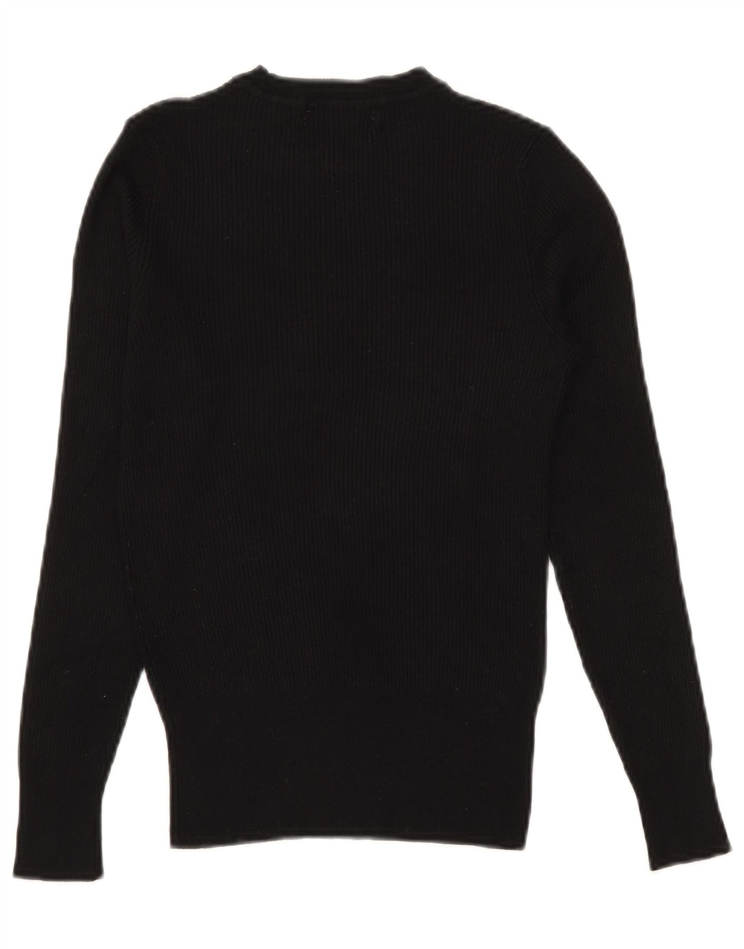 Suéter feminino Marks & Spencer com gola redonda Reino Unido 10 pequeno preto