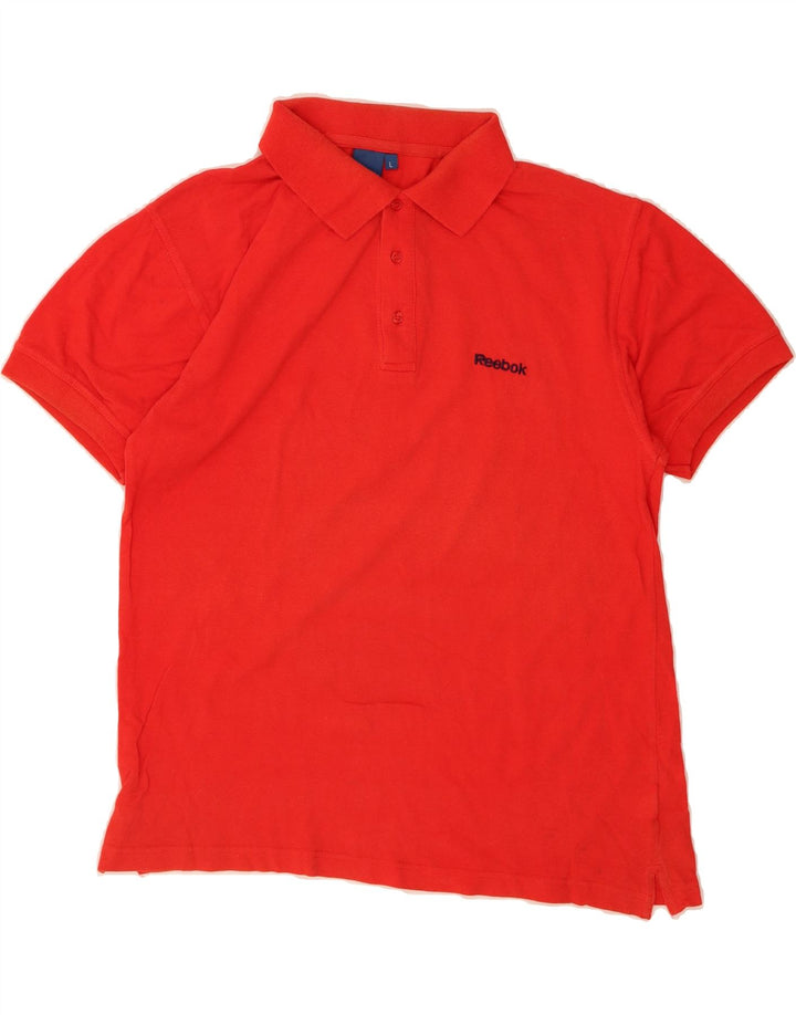REEBOK Mens Polo Shirt Large Red Cotton Vintage Reebok and Second-Hand Reebok from Messina Hembry 