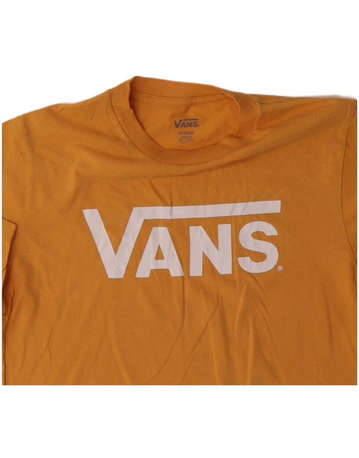 Camiseta feminina VANS com estampa gráfica UK 10 pequeno algodão amarelo