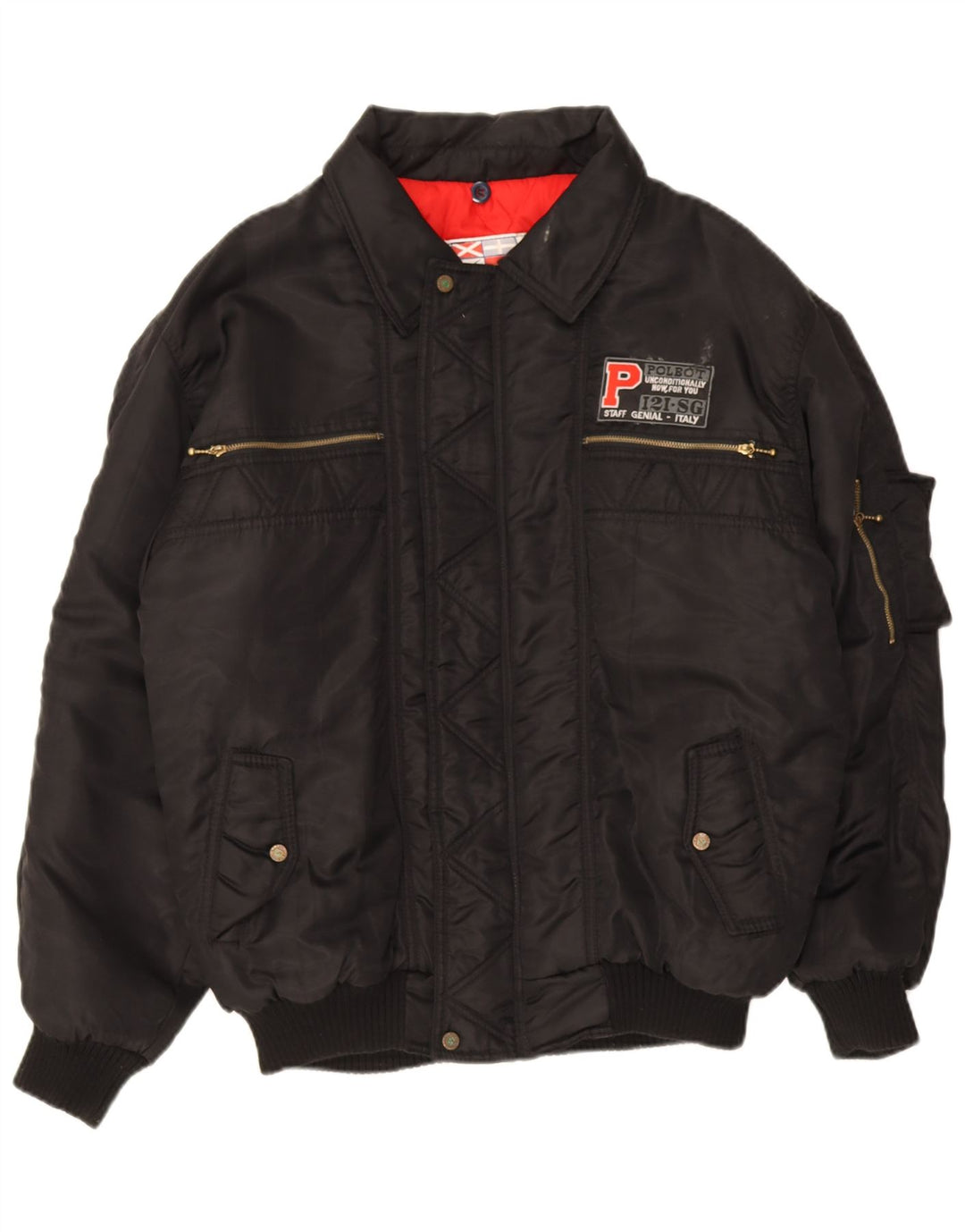 Jaqueta bomber acolchoada masculina Polbot UK 42 XL poliamida preta