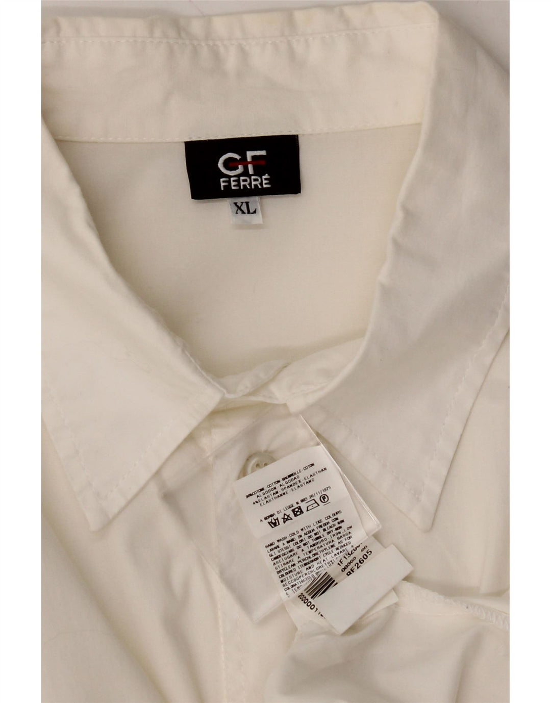 GF FERRE Boys Shirt 15-16 Years XL White Cotton Vintage GF Ferre and Second-Hand GF Ferre from Messina Hembry 