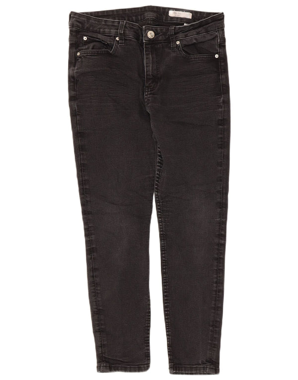 Calça Jeans Marks & Spencer Feminina The Ivy Crop Skinny UK 14 Grande W32 L24 Preto