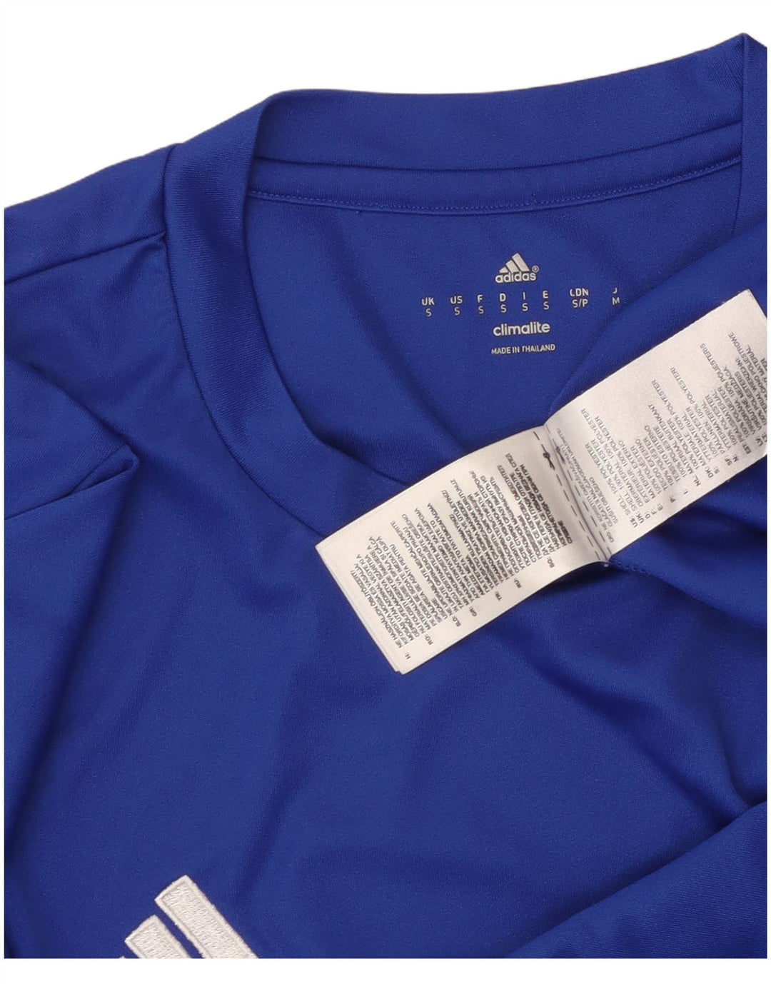 Camiseta Adidas Masculina Climalite Top Pequeno Azul Poliéster