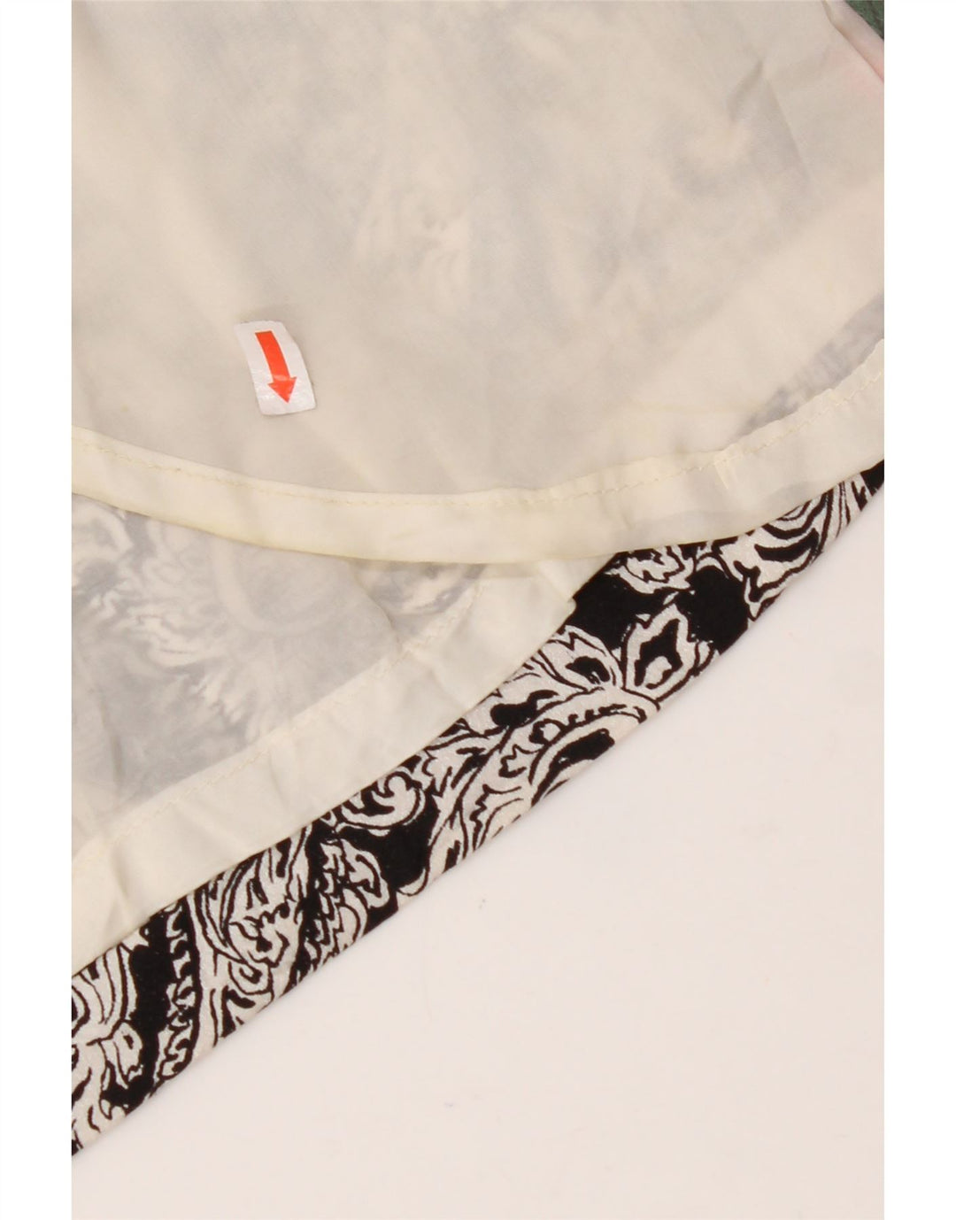 Saia feminina VINTAGE W30 Paisley preto médio