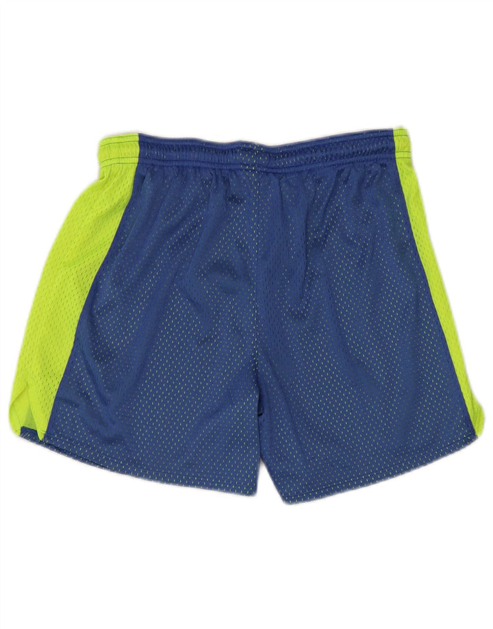 Shorts esportivos femininos Under Armour UK 10 poliéster colorblock azul pequeno