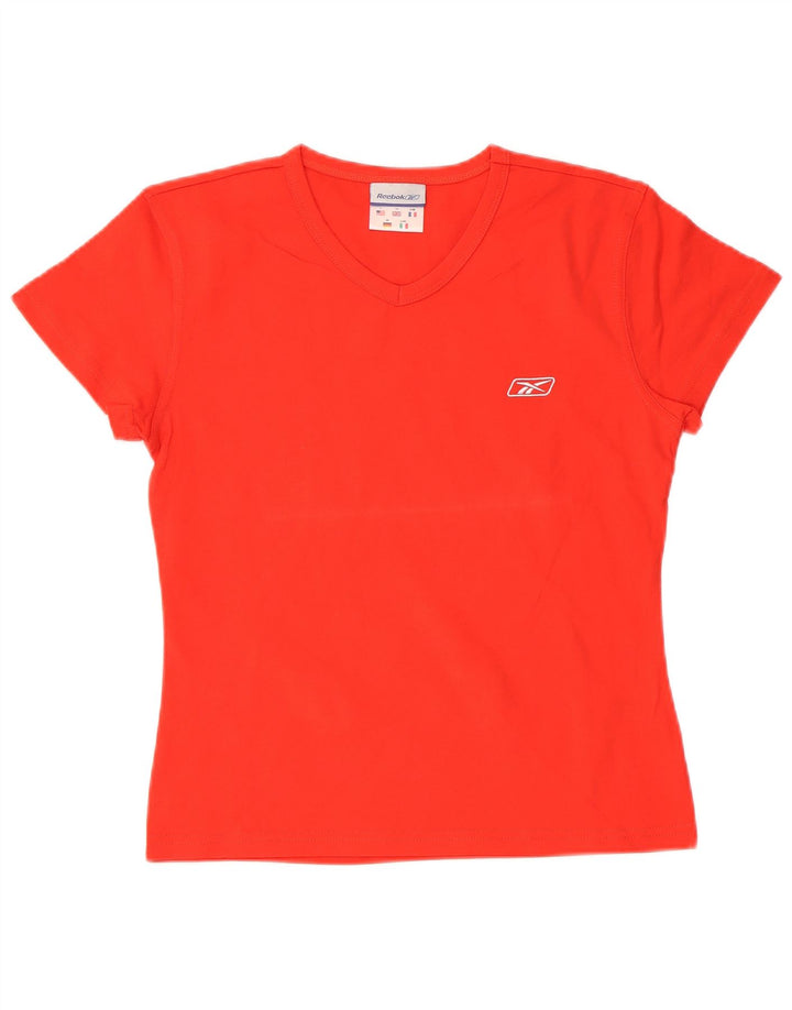 Camiseta feminina Reebok Top UK 14 grande algodão vermelho