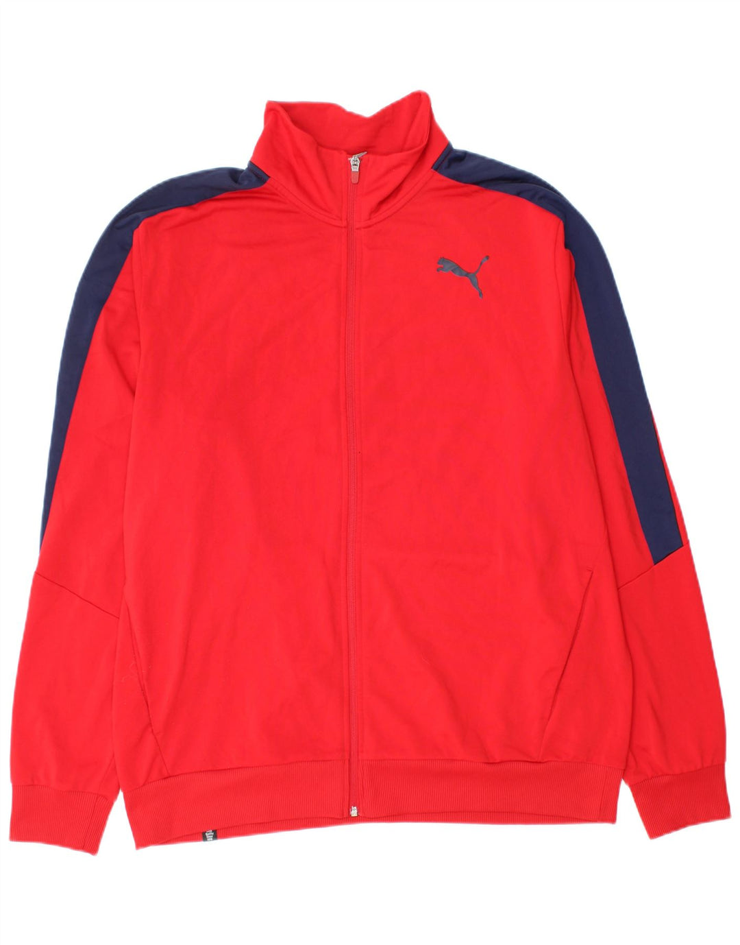 Puma Mens Tracksuit Top Jacket XL Vermelho Colorblock Poliéster