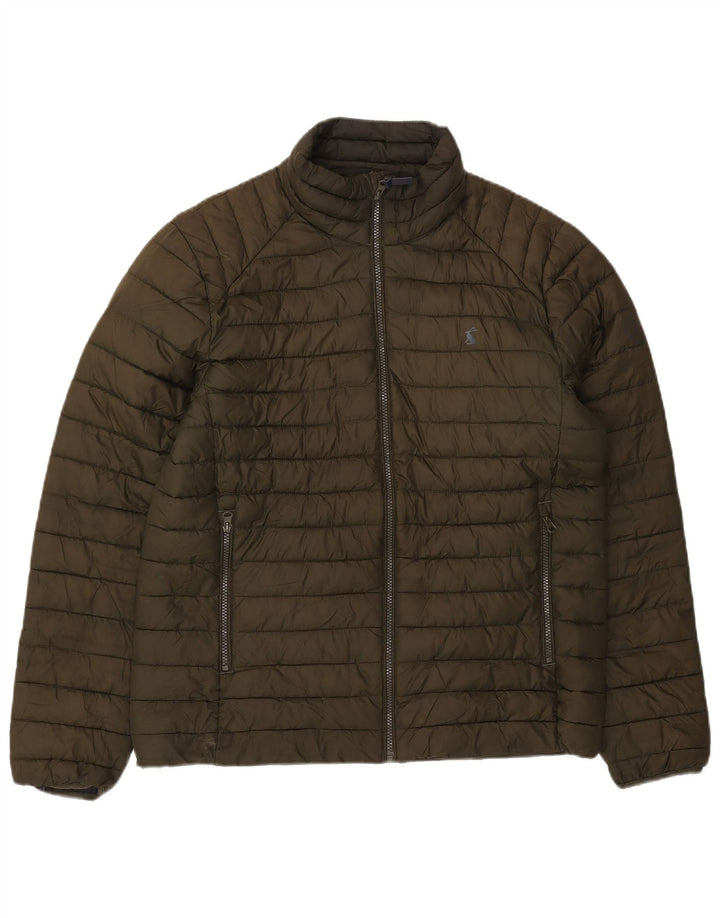Jaqueta acolchoada masculina Joules UK 38 poliéster cáqui médio