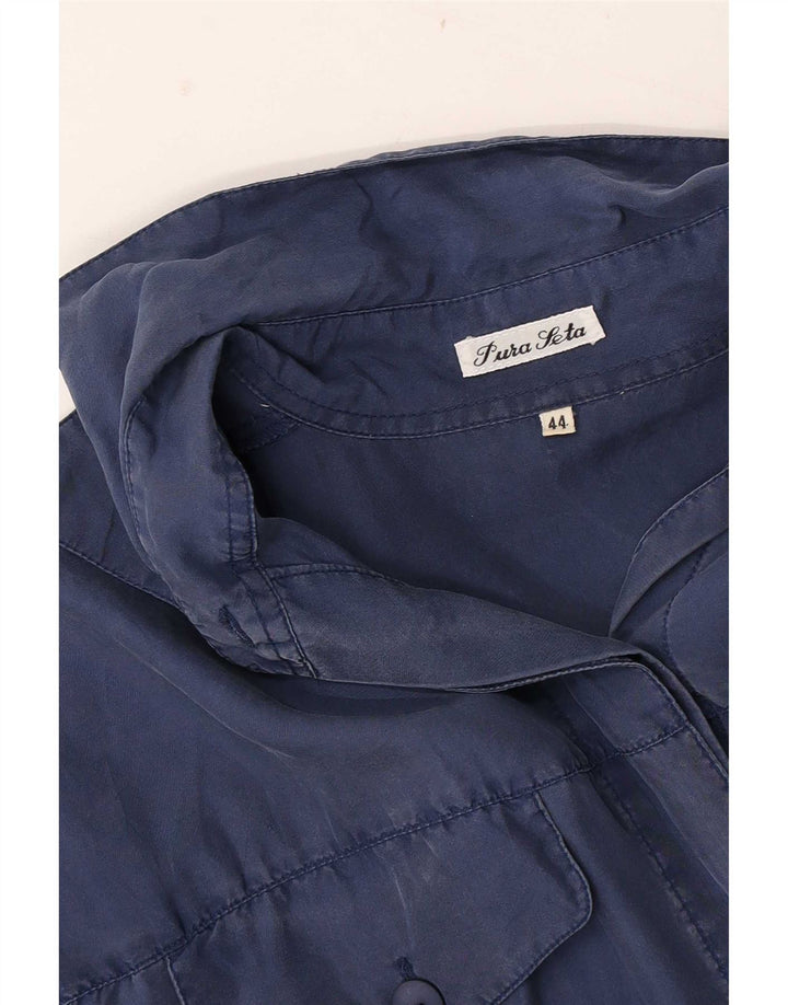 Macacão feminino vintage IT 44 seda azul marinho médio