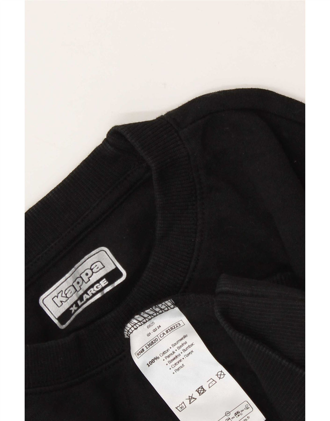Moletom gráfico masculino Kappa Jumper XL preto algodão