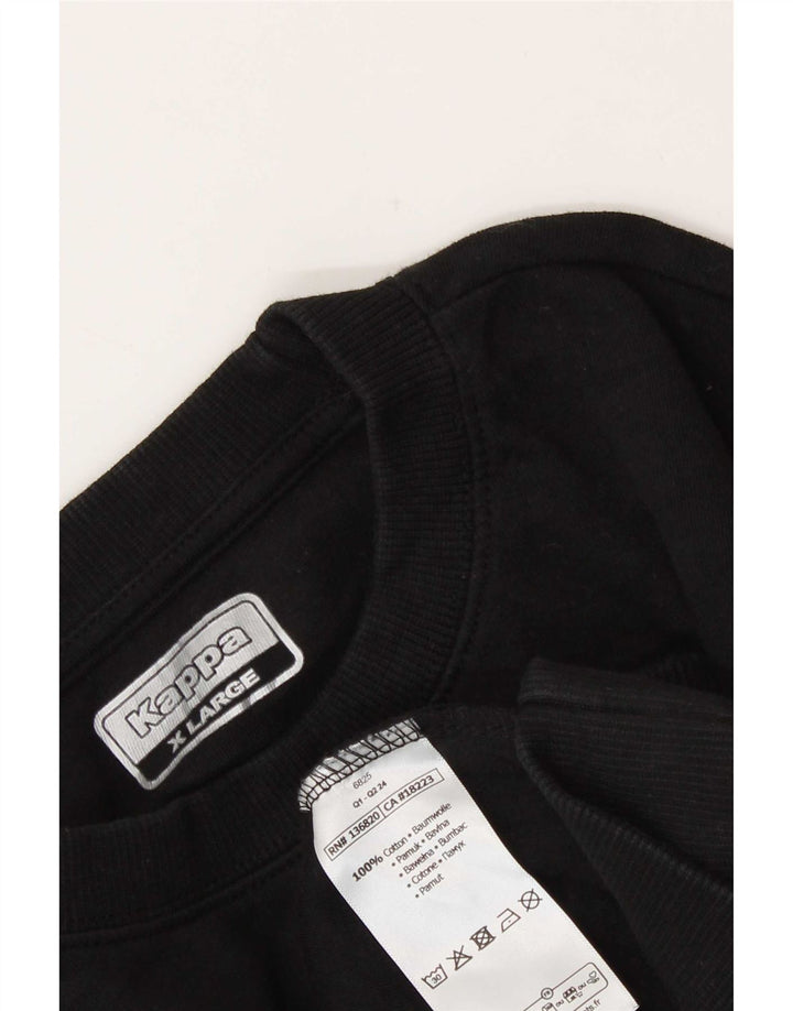 Moletom gráfico masculino Kappa Jumper XL preto algodão