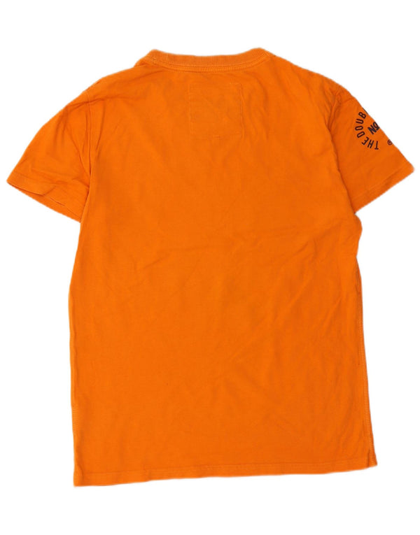 Superdry Mens Graphic T-Shirt Top Médio Algodão Laranja