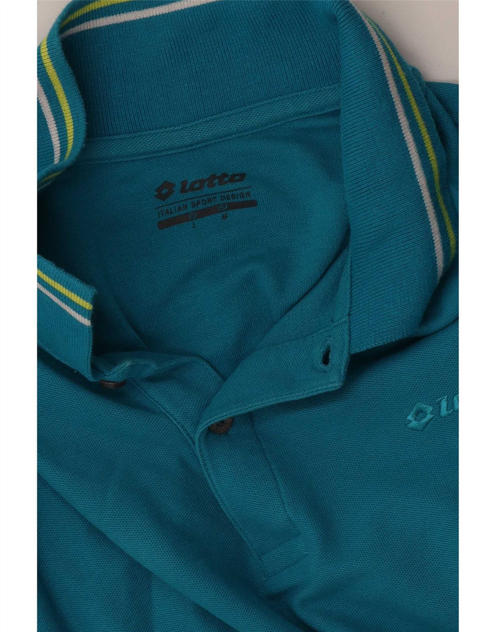 Camisa polo masculina Lotto grande listrada azul
