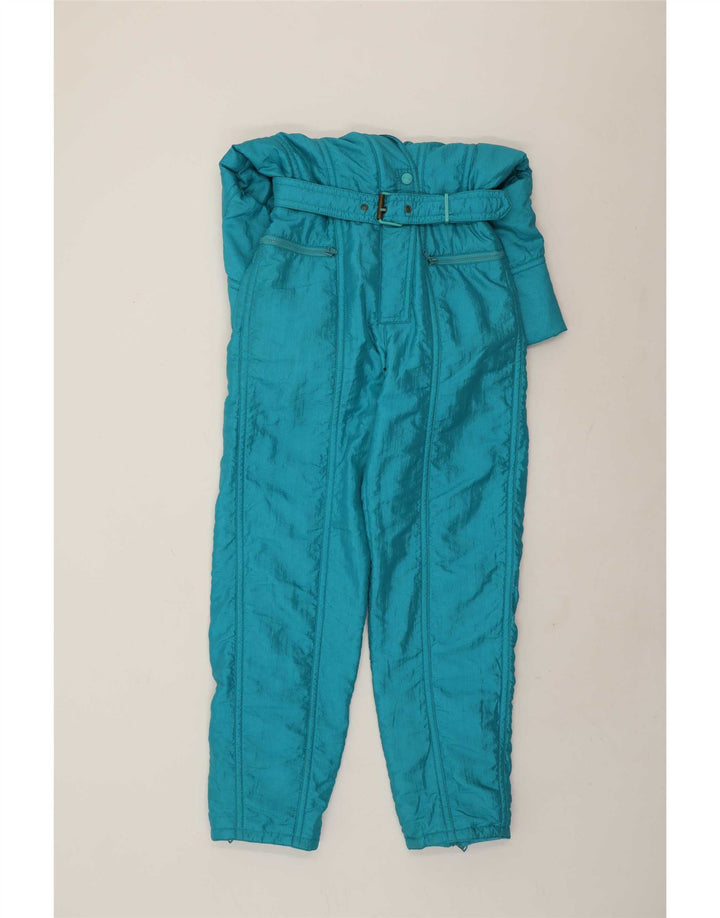 Macacão de esqui feminino Ellesse IT 46 grande azul nylon retrô