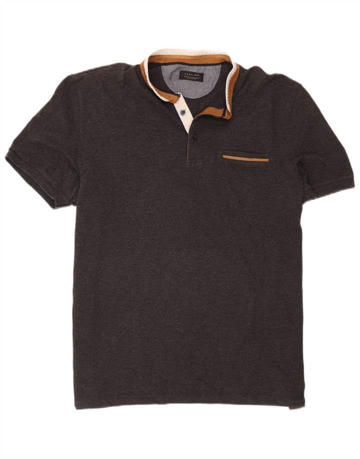 Camisa polo masculina Zara 2XL cinza