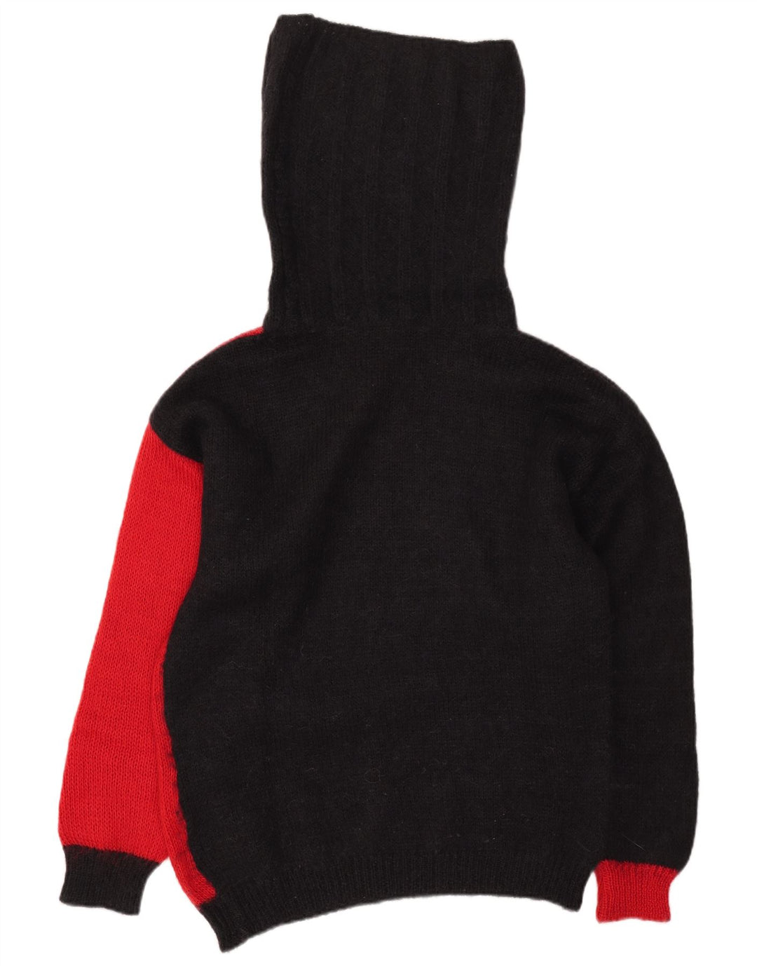 Suéter masculino Sandhu com gola redonda grande bloco colorido vermelho