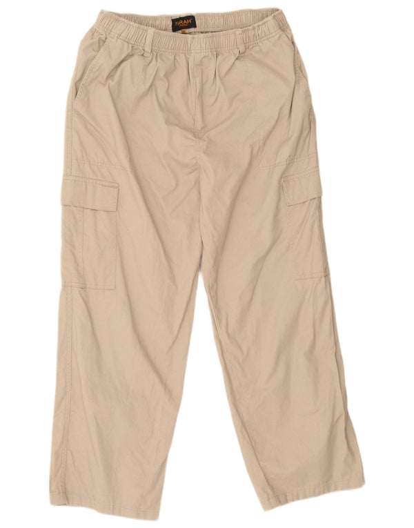 Calça cargo reta masculina Farah XL W34 L27 algodão bege