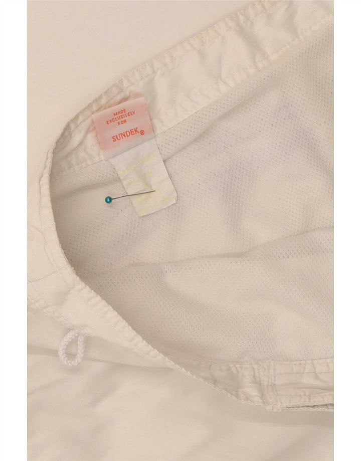 Shorts de natação masculino Sundek grande poliéster branco